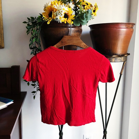 BRANDY MELVILLE SOFT RED TEE - Picture 2 of 5